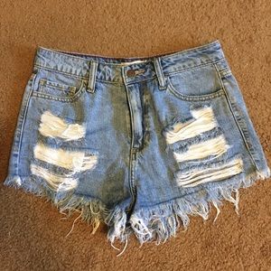 Denim Mid Rise Shorts
